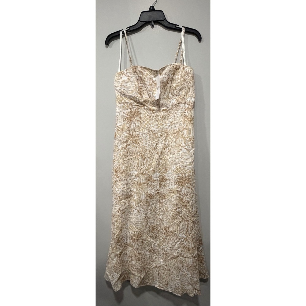 Lilly Pulitzer NWT Woman's‎ 8 Palm Beach Paradise Jorgian Linen MIDI Dress